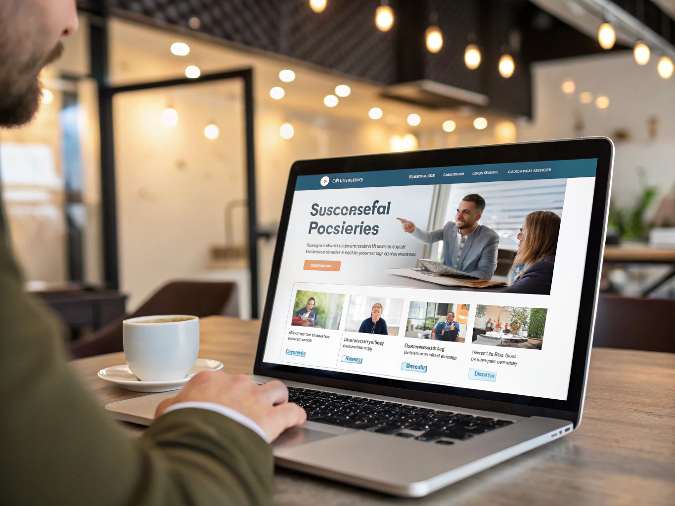Editable WordPress website mockup